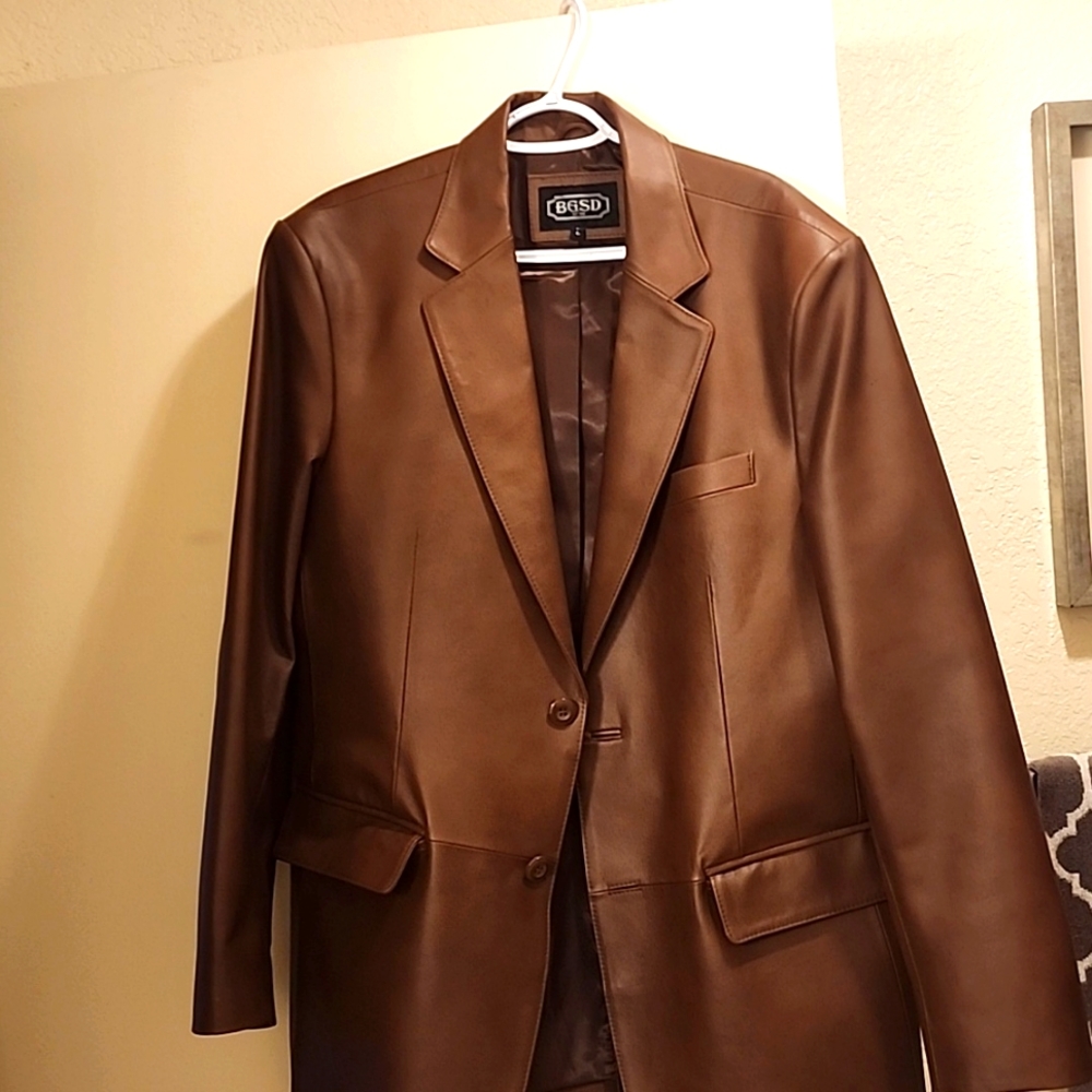 Leather blazer